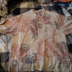 Tommy Bahama Harley Davidson Limited Made Button Down Short Sleeve Shirt